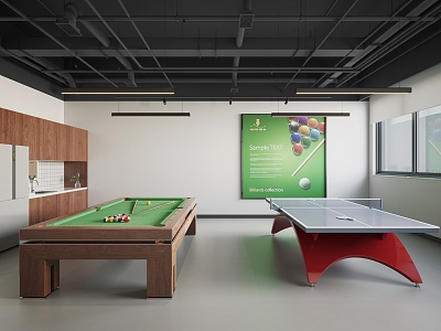 Modern Staff Activity Room 3d model