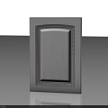 Modern Double Door Panel With Decorative Frame And Wood Grain Texture 3d model