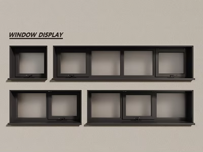 modern windows aluminum alloy windows casement windows floor-to-ceiling windows 3d model