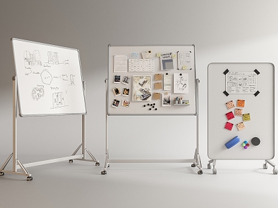 Modern Whiteboard Office Whiteboard Notes model