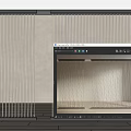 Modern Vertical Slat Room Divider In Minimalist Interior With Wooden Floor