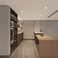 Modern Bar Counter Area Wine Cabinet Bar Counter Sideboard 3d model