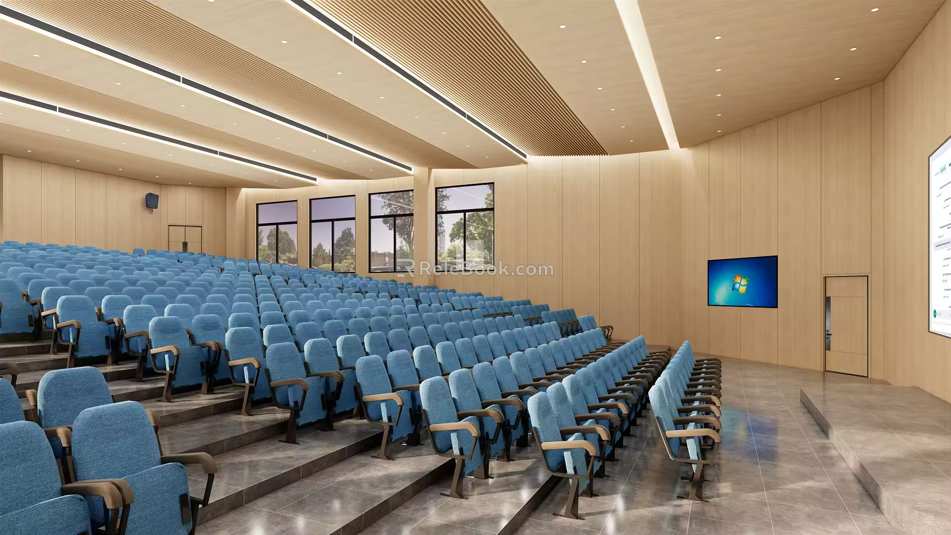 Modern Conference Hall Ladder Classroom Report Hall Multi-function Hall 3d model