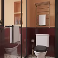 Modern Bathroom Interior Design With Mirror Green Lamp Marble Vanity Glass Shower And White Bathtub