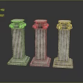 Columns Stone Columns Stone Columns Old Columns Roman Columns Roman Columns Classical Columns Greek Columns 3d model