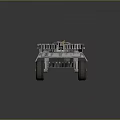 Military Armored Combat Vehicle With Long Cannon And Reinforced Steel Body Design