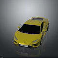 Yellow Lamborghini Sports Car With Shiny Exterior Sleek Design And Reflection