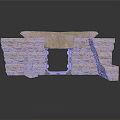 Ancient Stone Door Frame Architectural Component With Stacked Stone Blocks And Central Opening