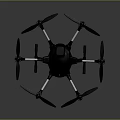 Professional Hexacopter Drone Design With Integrated Camera And Rotor Blades Structure