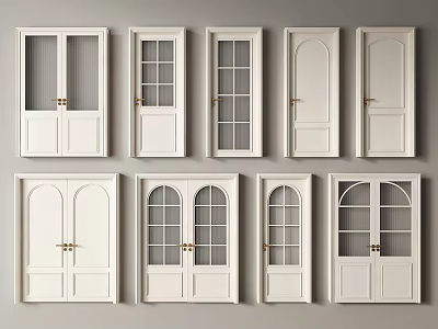 French Door Retro Door Double Door Single Door Kitchen and Bathroom Door Room Door Bedroom Door 3d model
