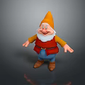 Joyful Gnome Game Movie Character With Orange Hat White Beard Red Vest And Outstretched Arms