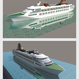 Modern Cruise Ship Cruise Ship Passenger Ship Sea Ship 3d model