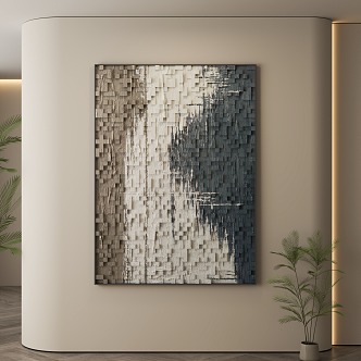 Decorative Painting Modern Decorative Painting Hanging Painting Three-dimensional Painting Background Hanging Painting 3d model