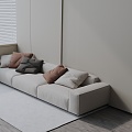 Modern three-seat sofa 3d model