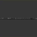 Serrated Metallic Blade With Sharp Edge Intricate Fantasy Design And Textured Handle