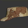 Camouflage Pattern Military Style Hat With Brown Beige Colors For Casual Daily Use