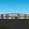 Modern Factory 3d model