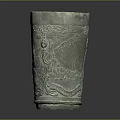 Traditional Handcrafted Decorative Household Bronze Vessel With Intricate Carved Patterns