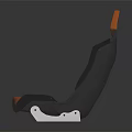 Orange Modern Gaming Chair With Black Accents And Headrest Logo Design