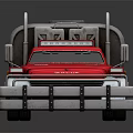 Vintage Functional Tanker Truck With Red Cab Silver Tanker Reflective Surface And Classic Design
