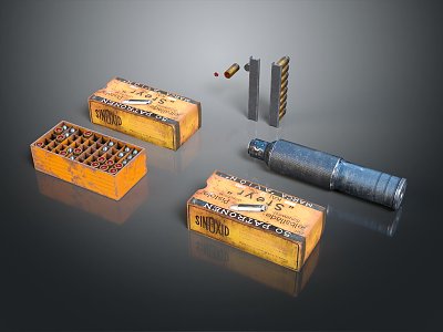 modern bullet magazine rifle magazine bullet box magazine 3d model