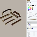 Modern Stylish Furniture Handles with Leather and Metal Design for Cabinets and Drawers