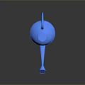 Blue Plastic Watering Can With Long Spout For Garden Plant Care