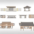 Pavilion now new Chinese style 3d model