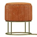 Vintage Sofa Stool INMYROOM Puff Box Puff Footstool 3d model