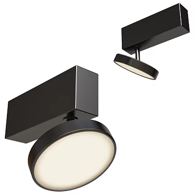 Modern Black Downlights and Spotlights with Sleek Design for Home Ceiling Lighting 3d model