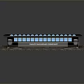 Vintage Black Train Carriage With Blue Windows On Rail Tracks And Yale Logo