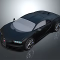 Black Bugatti Sports Car With Sleek Design And Glossy Exterior Finish