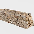 Rustic Building Exterior Wall Featuring Natural Stone Masonry And Weathered Texture 3d model