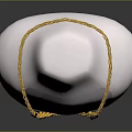 Yellow Beaded Necklace With Black Accents On White Mannequin