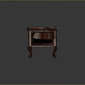 Classic Traditional Wooden Desk With Carved Legs And Multiple Drawers