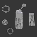 Industrial Mechanical Equipment Parts Including Hexagonal Nuts Cylindrical Sleeves Square Blocks And Rings
