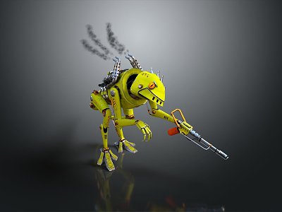 Modern robot lizard machine lizard mechanical lizard mech lizard 3d model