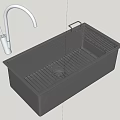 Modern Stainless Steel Kitchen Sink With Faucet And Drying Rack For Home Use