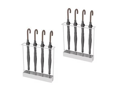 Practical Metal Umbrella Stand Organizer Holding Multiple Umbrellas For Home Use 3d model