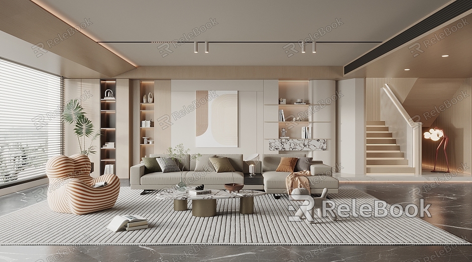 modern living room model