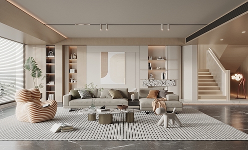 modern living room 3d model