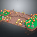 Siege City Siege Game Environment Game Scene 3d model