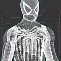 Game Movie Character In White And Black Symbiote Costume With Spider Emblem
