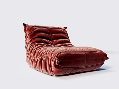 Red Velvet Lazy Sofa 3d model Red Velvet Lazy Sofa 3d model
