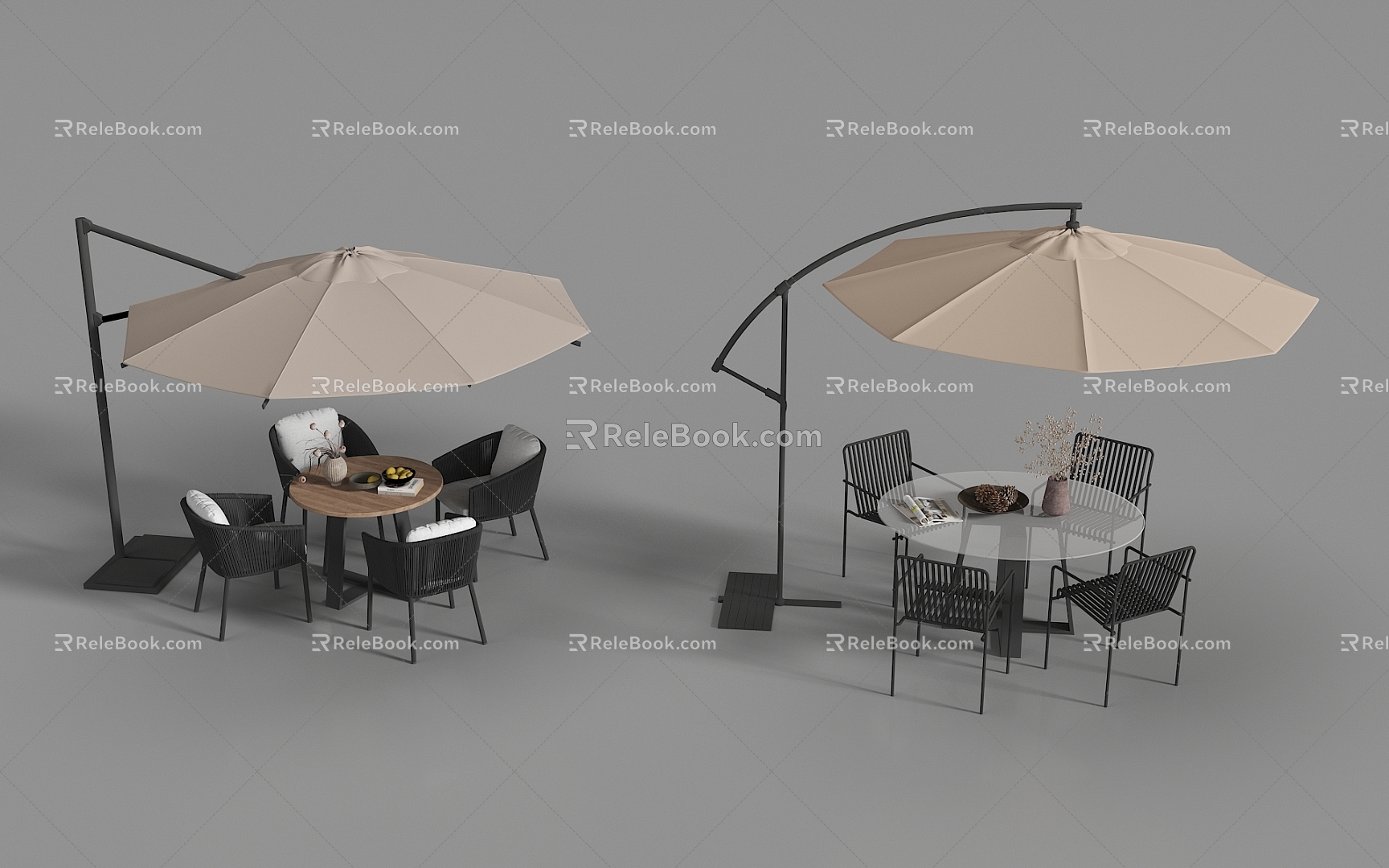 Outdoor umbrellas Outdoor tables and chairs model