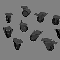 Sturdy Metal Casters With Various Wheel Designs And Locking Brake Features