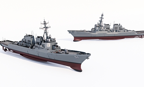 modern warship 3d model