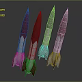 modern rocket engine jet engine aircraft engine supersonic aircraft engine 3d model