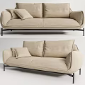 Modern double sofa 3d model