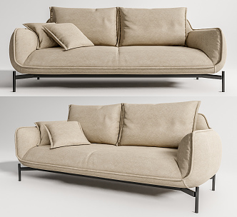 Modern double sofa 3d model